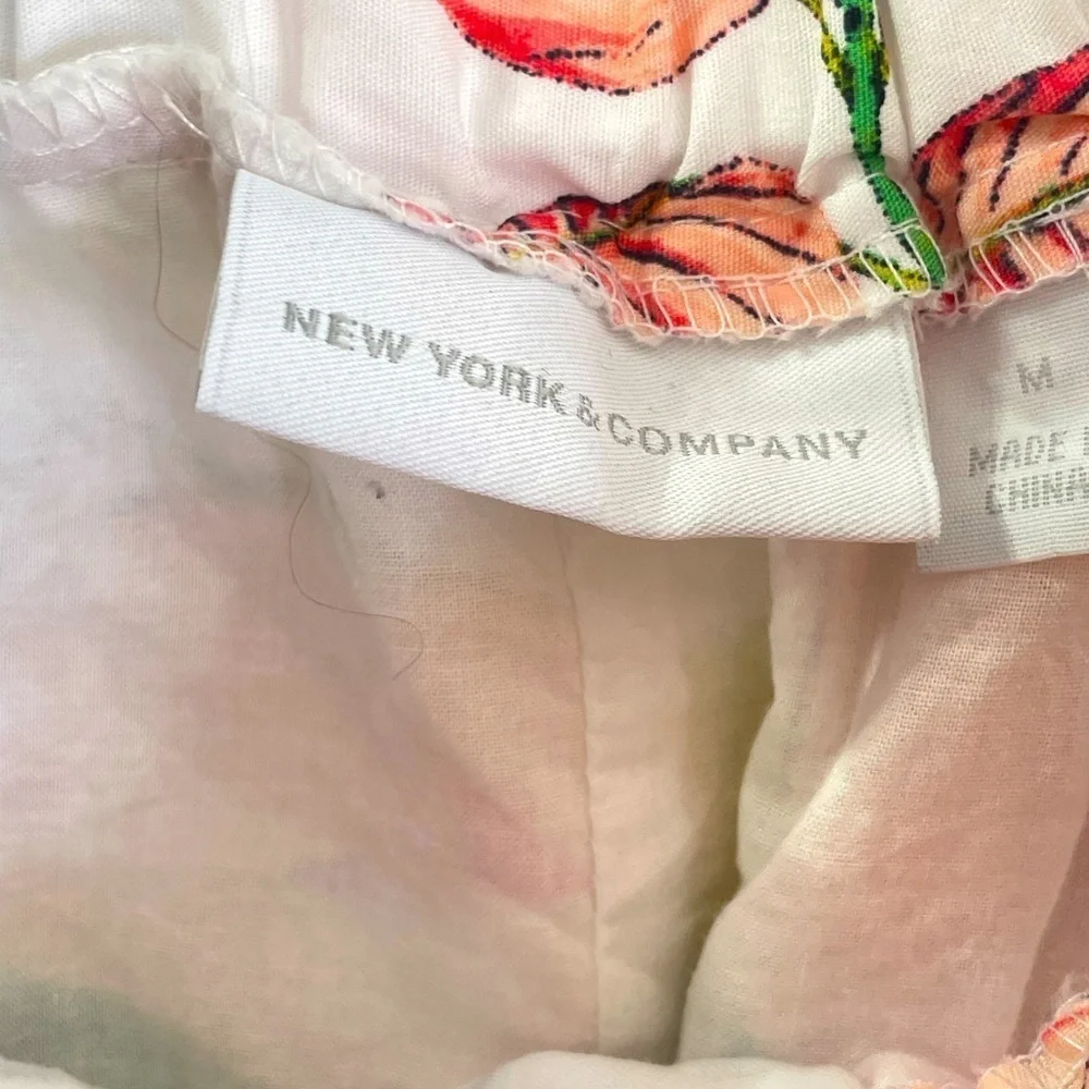 Ny & CO off the shoulder beautiful floral embroidered Eyelet white dress M - Picture 7 of 11